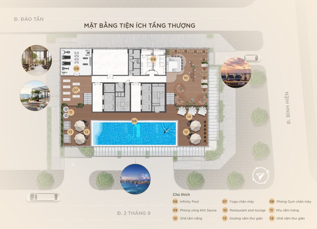 MẶT BẰNG TIỆN ÍCH TẦNG THƯỢNG