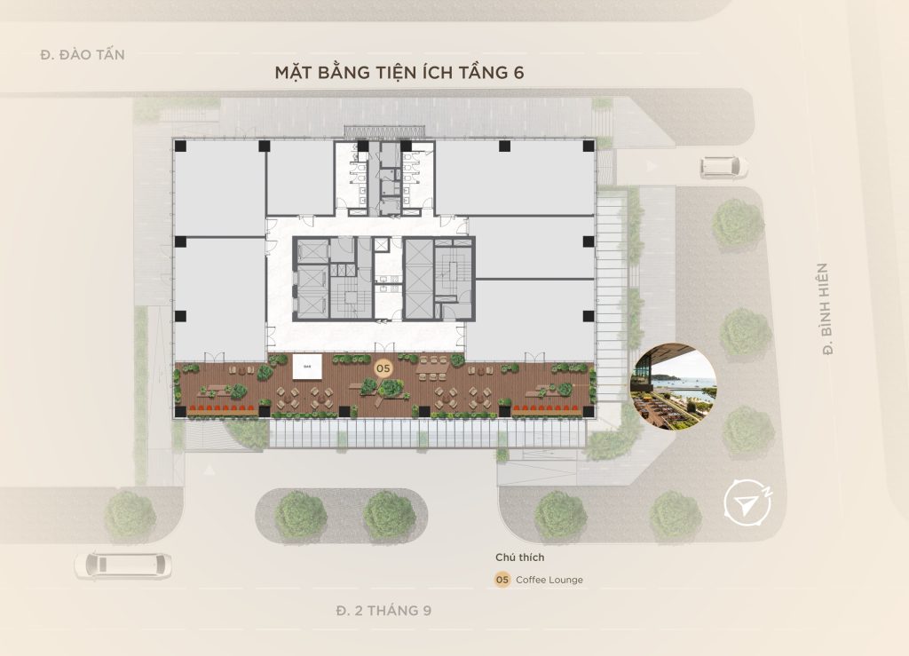 MẶT BẰNG TIỆN ÍCH TẦNG 6