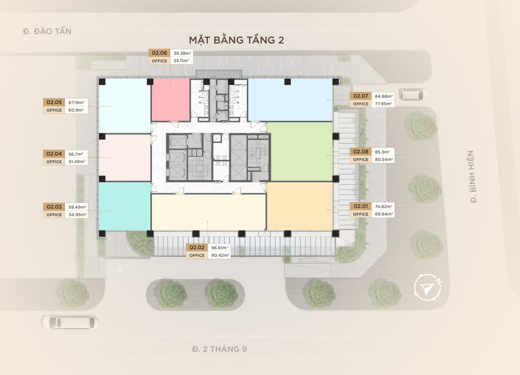 MẶT BẰNG TẦNG 2